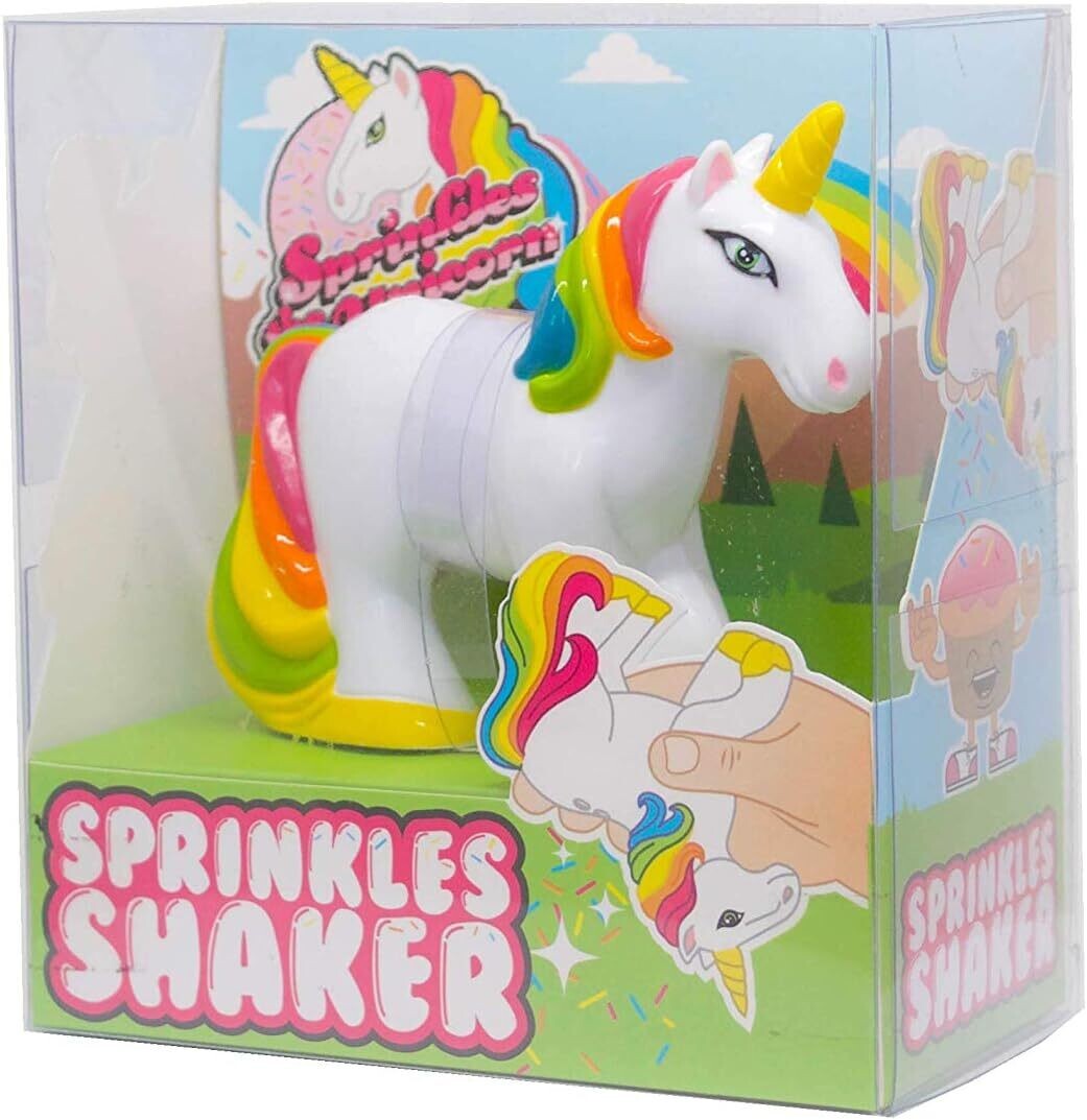 Unicorn Sprinkles Shaker Cake Decorating  Gift Republic Spinning Hat Unicorn Sprinkles Shaker