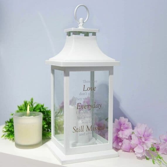 Those we love Memorial Lantern Thoughts of You Graveside LED Candle Special Tribute