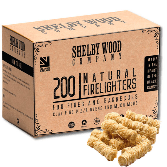 Natural Firelighters 50 / 200 Eco Wax Coated Fire Starters for BBQ or Burner