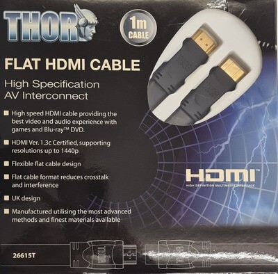 THOR 1M FLAT HDMI CABLE