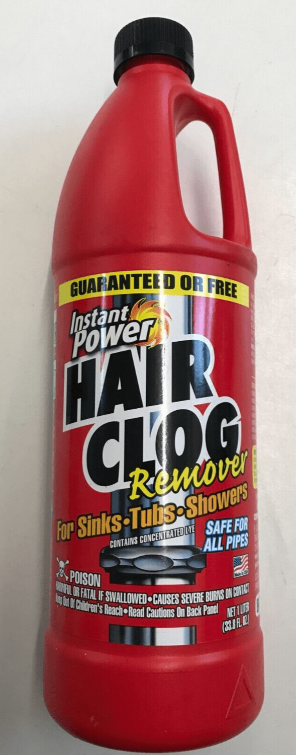 INSTANT POWER HAIR CLOG REMOVER FOR SINKS TUBS SHOWERS 1L