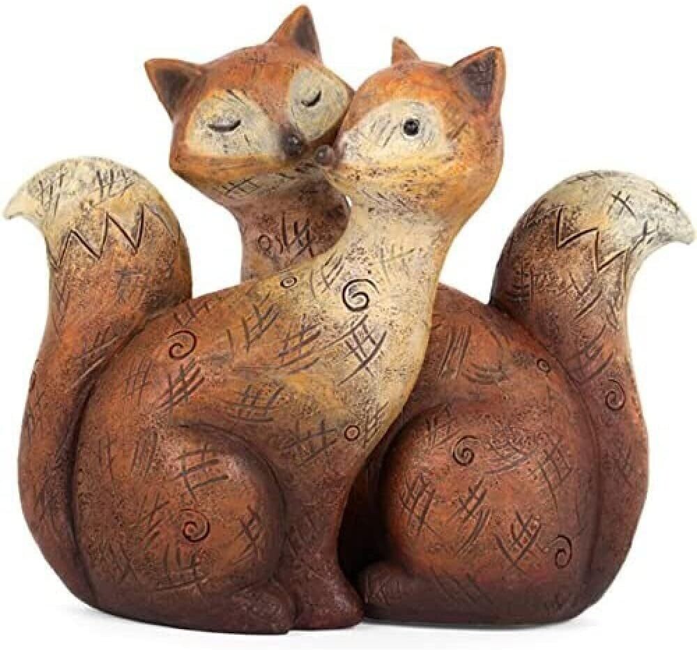 FOX COUPLE Jones Home and Gift Pair of Kissing Fox Home Ornament