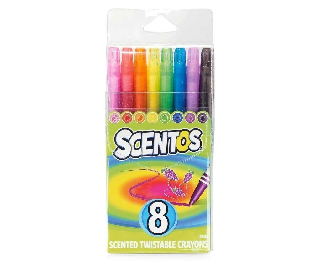 8pc Scentos Scented Twist Up Crayons set