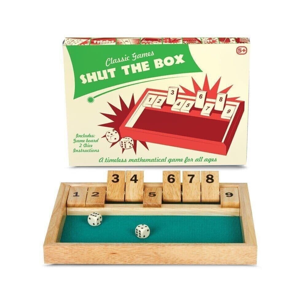 Shut The Box - Game Wooden Classic Tobar Puzzle