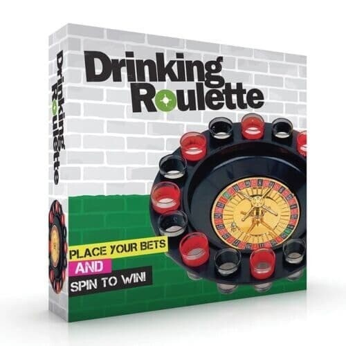 Casino Party Drinking Games Glasses Game Spin & Shot Roulette Wheel Drinking Set for Adults 18+