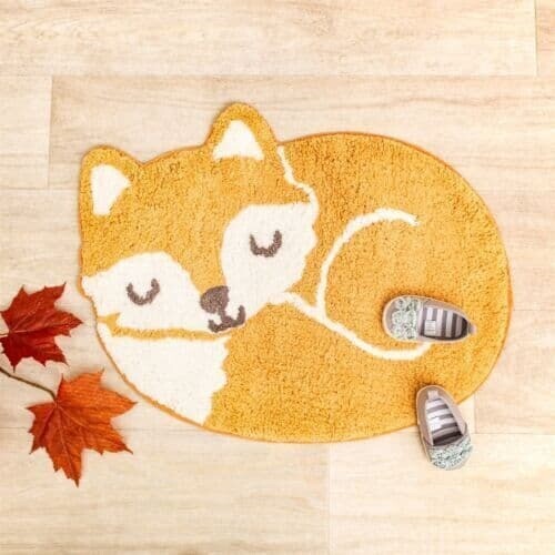 Sass & Belle Woodland Fox Cotton Rugs Kids Bedroom Rugs Carpets Décor