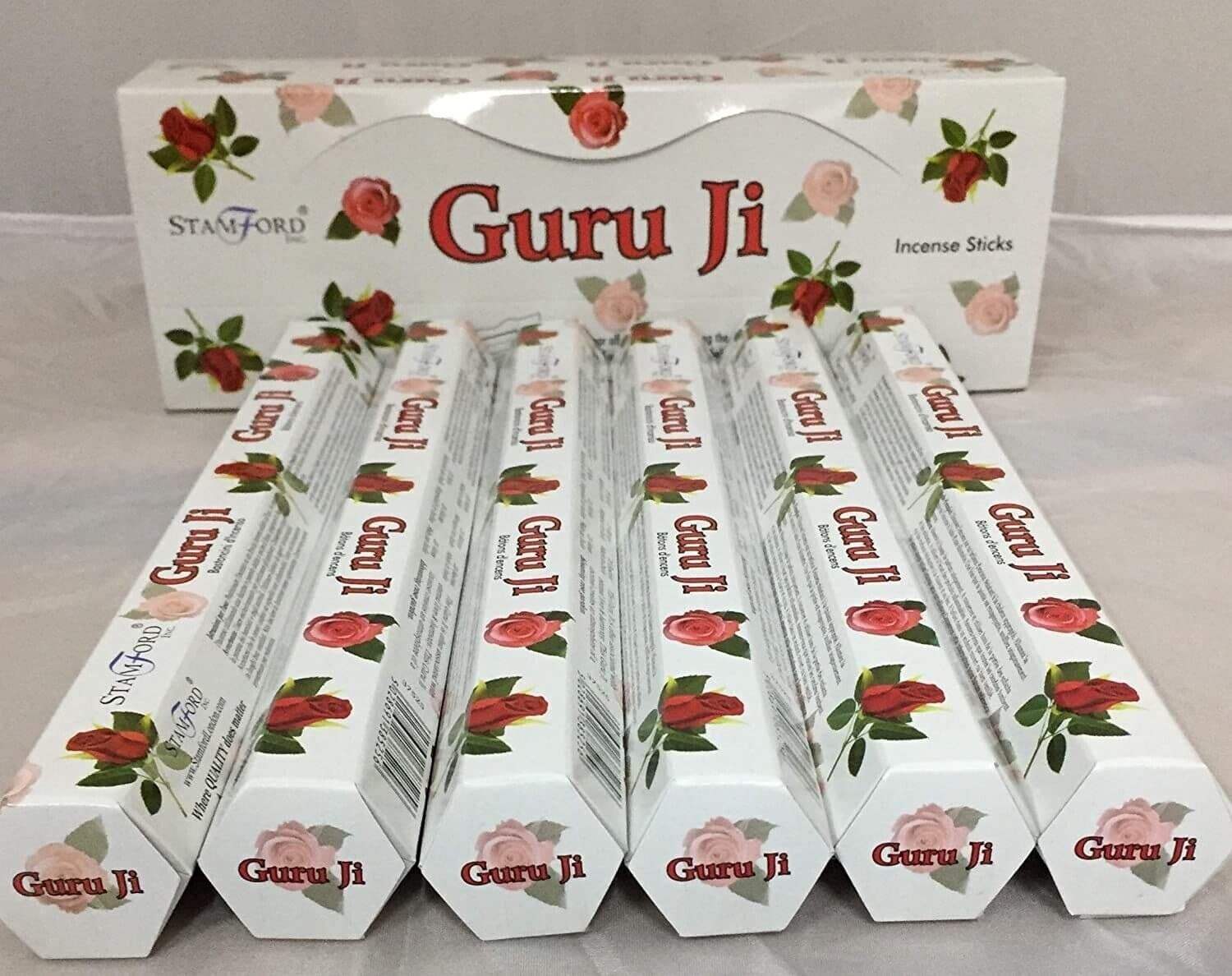 Stamford Premium Hex Range Incense Sticks - Guru Ji 20 sticks per fragrance (120 sticks)