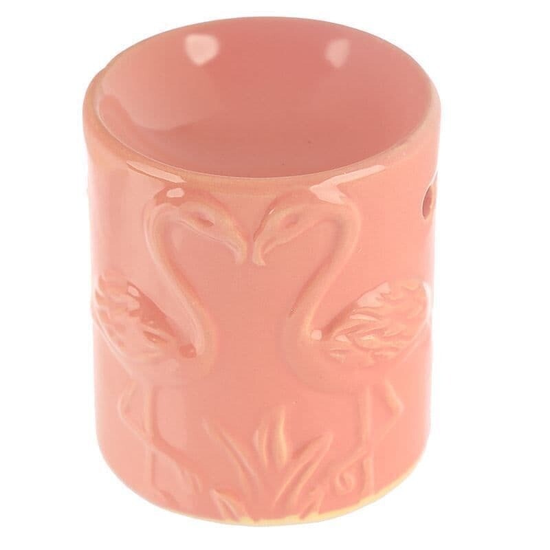 Puckator Eden Pink Flamingos Ceramic Oil Burner -Ceramic -Living Room Accessories - Wax Liquidizer - Oil Burners For Essential Oils - Wax Burners - Scents Melter - Wax Melt Holder - Room Fragrance