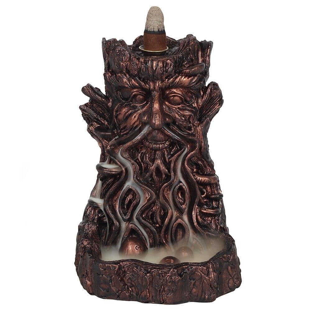 Small Bronze Effect Tree Man Backflow Incense Burner