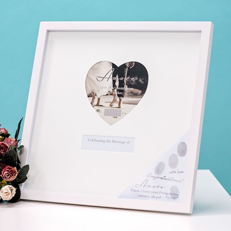 Amore Gifts Wedding Guest Thumbprint Photo Frame