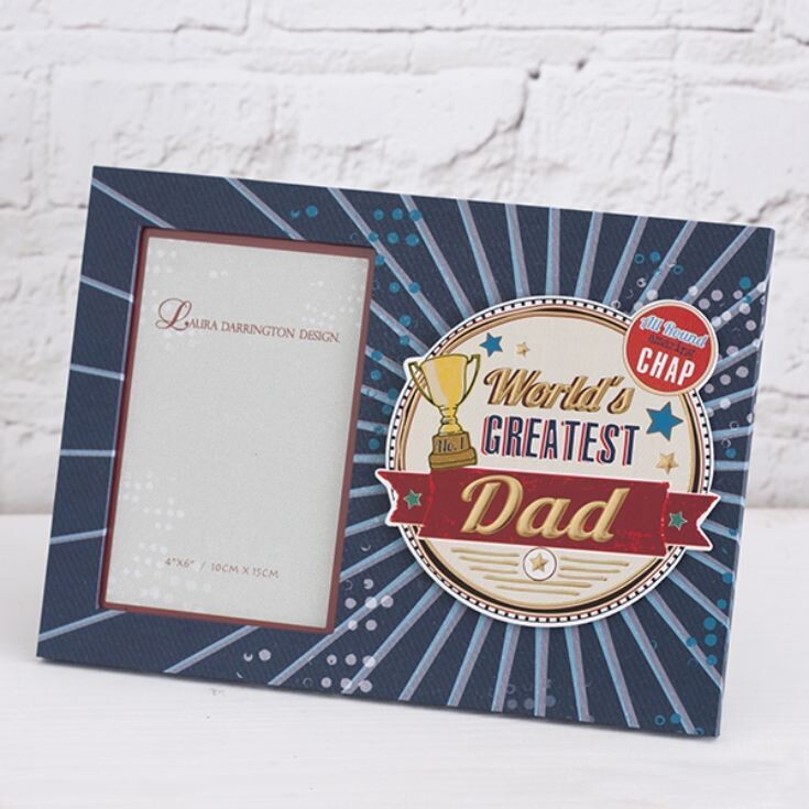 Worlds Greatest Dad Photo Frame 4" x 6"