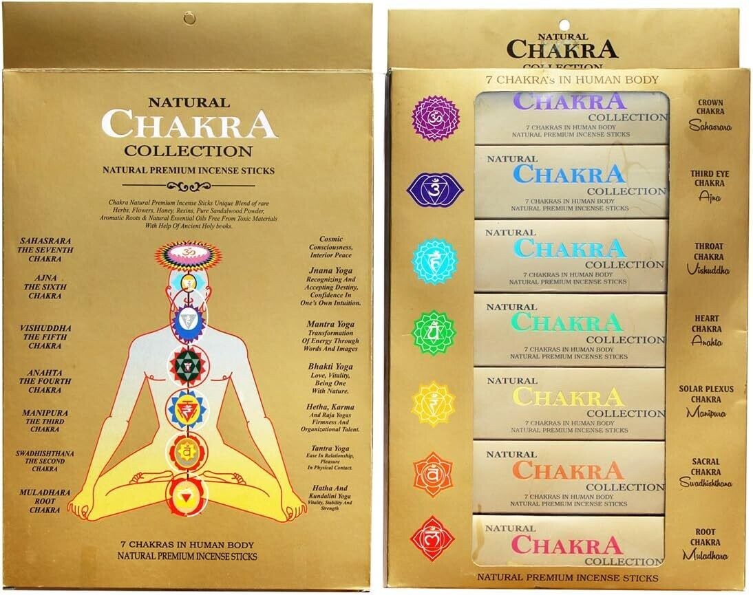 Natural Chakra Collection Incense Sticks Agarbatti Gift Pack