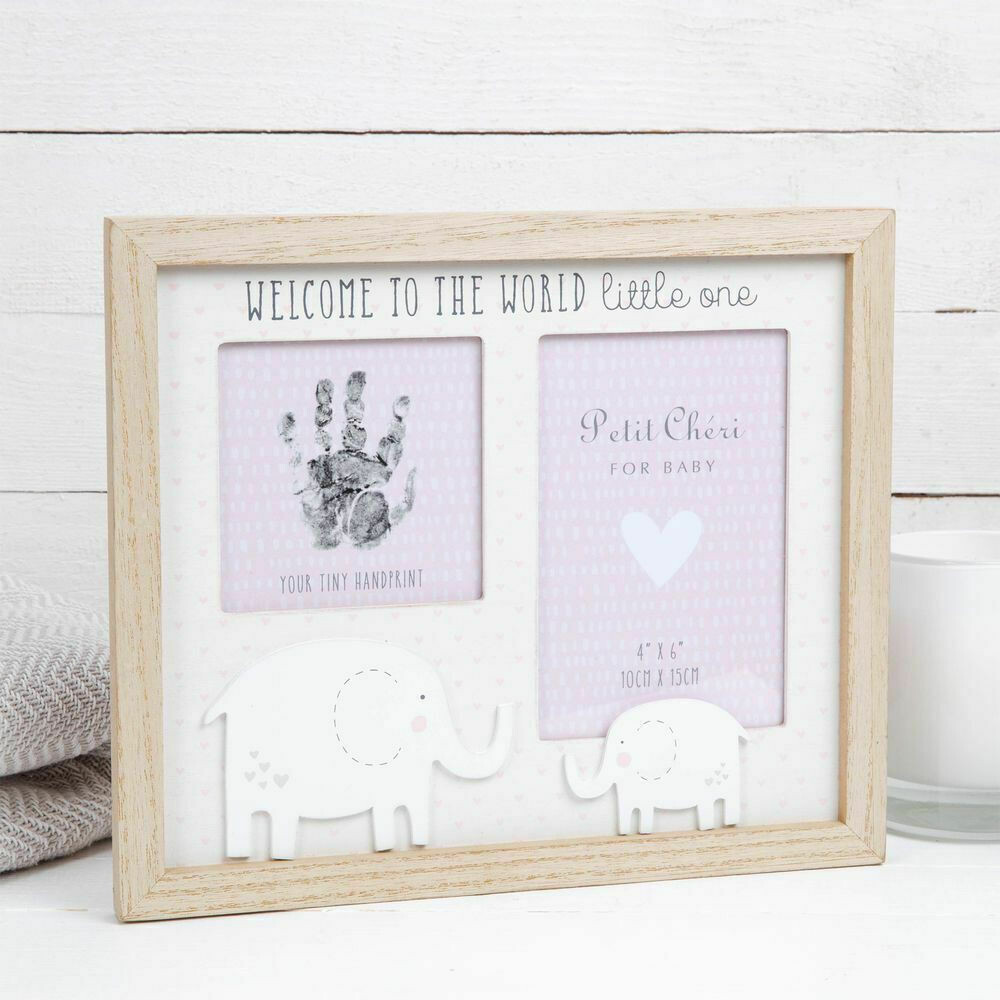 Petit Cheri Hand Print & Photo Frame 4" x 6" Pink