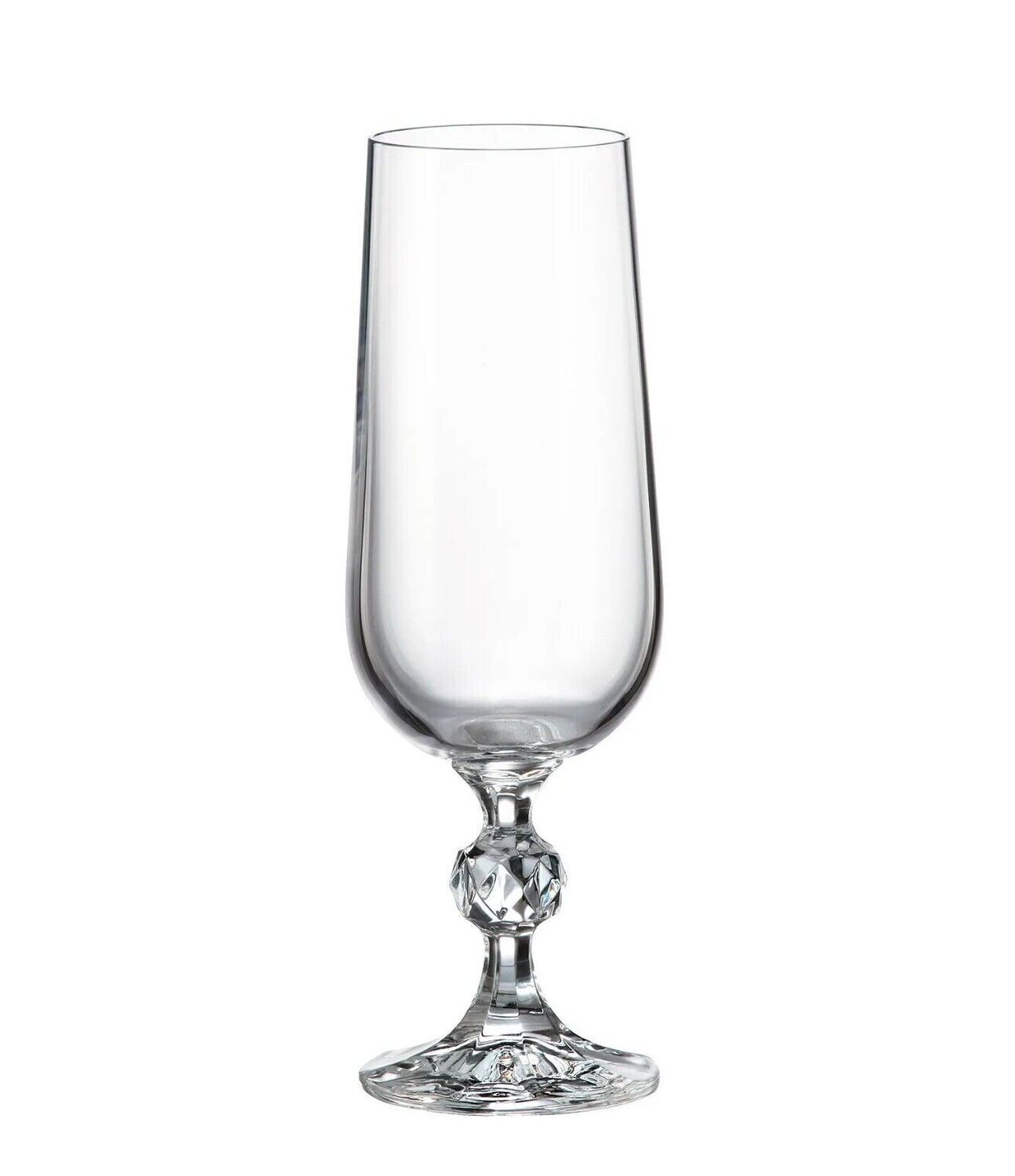 Bohemia Fine Lead Crystal SET OF 6 10oz Wine Champagne Flute Glasses