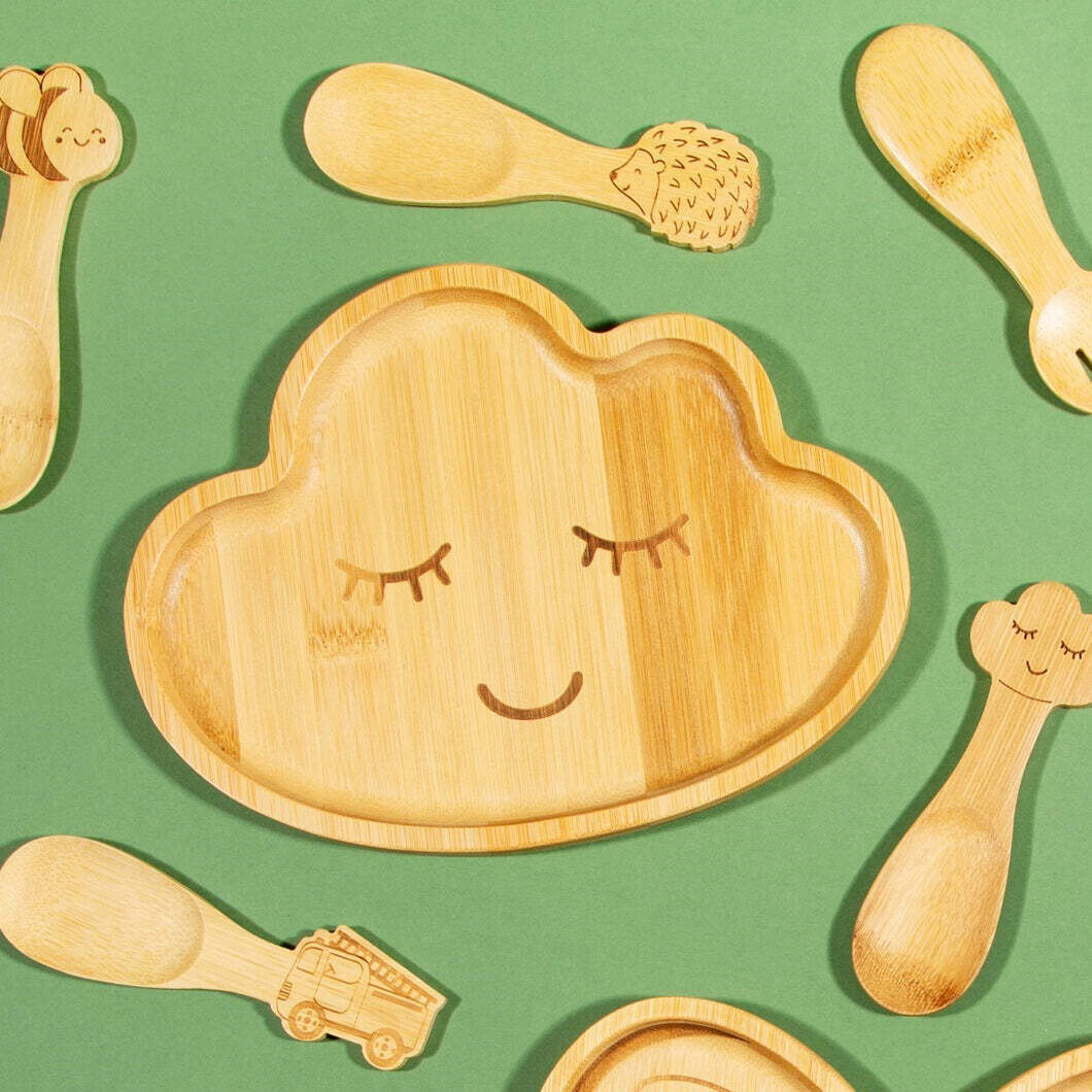 Sass & Belle Kids Children's Bamboo Plates cloud Plate