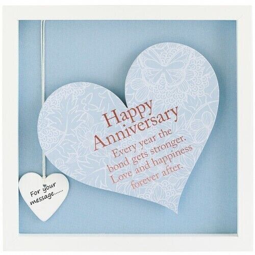 Said with Sentiment heart frame "Happy Anniversary"