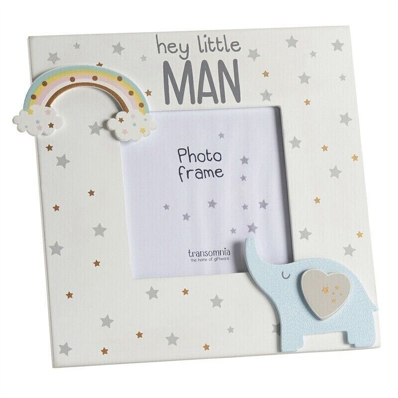 Hey Little Man Elephant Photo Frame