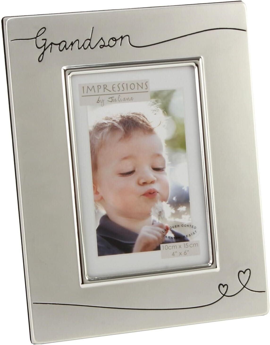 Juliana Grandson Silver Plated Two Tone Photo Frame