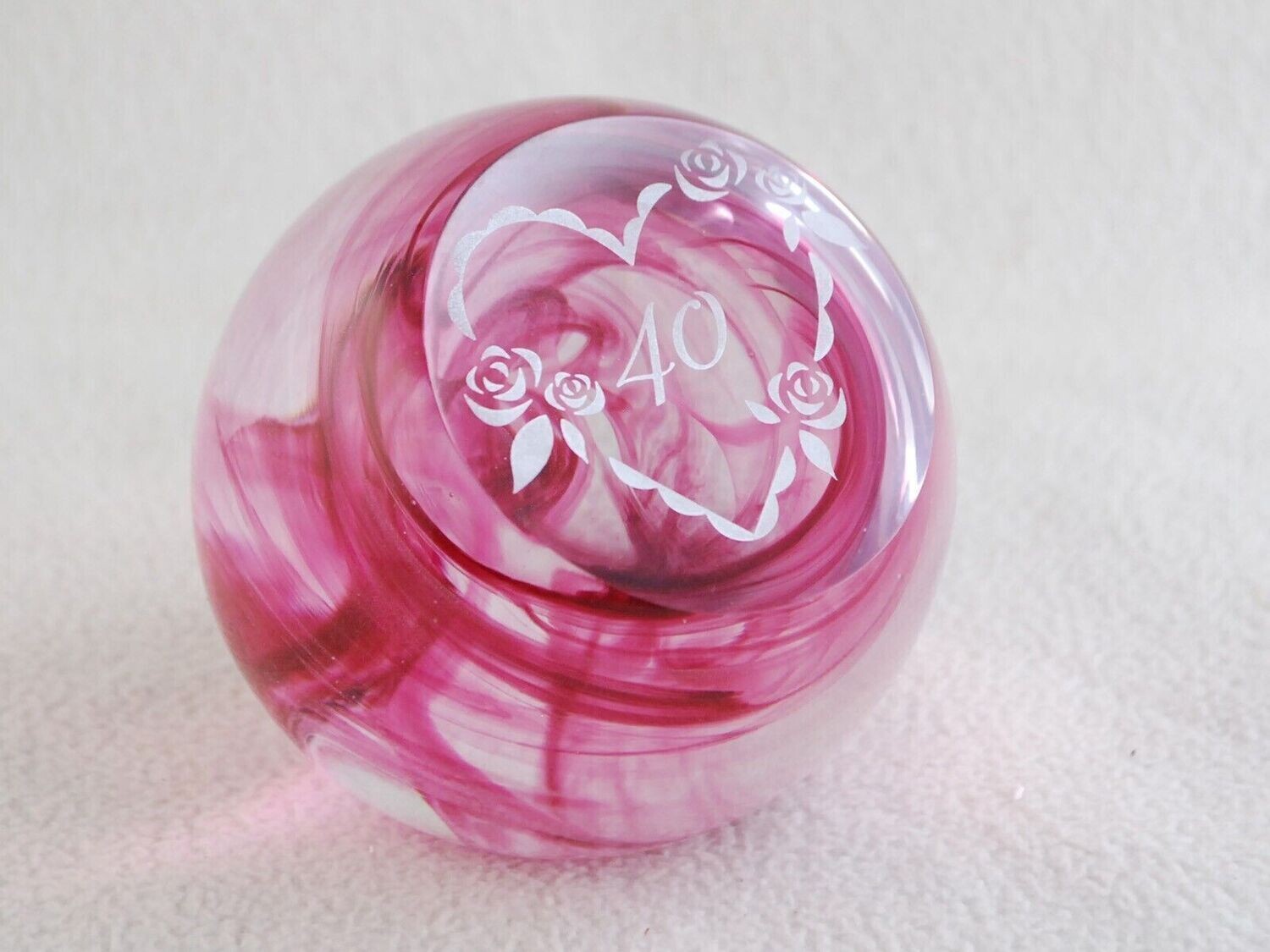 Caithness glass handcrafted special moments paper weights 40th