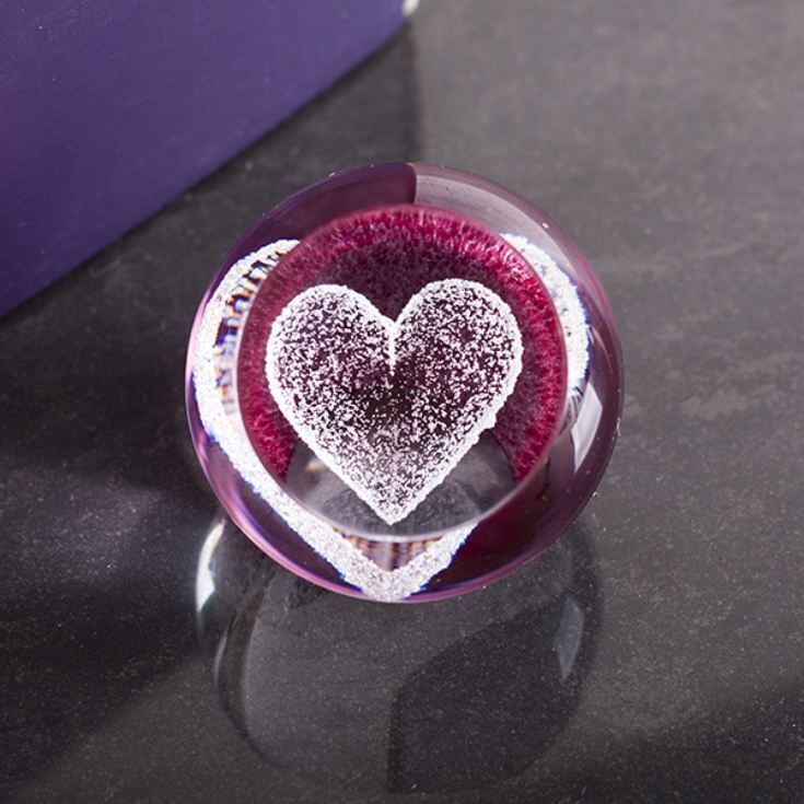 Caithness glass handcrafted special moments paper weights Ruby Heart