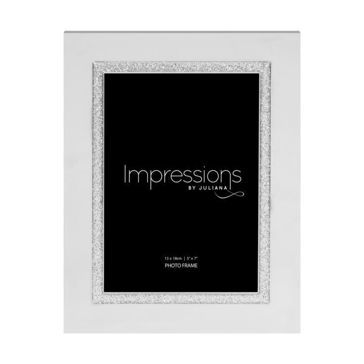 Silver Plated Glitter Photo Frame (Widdop) 5 x 7"