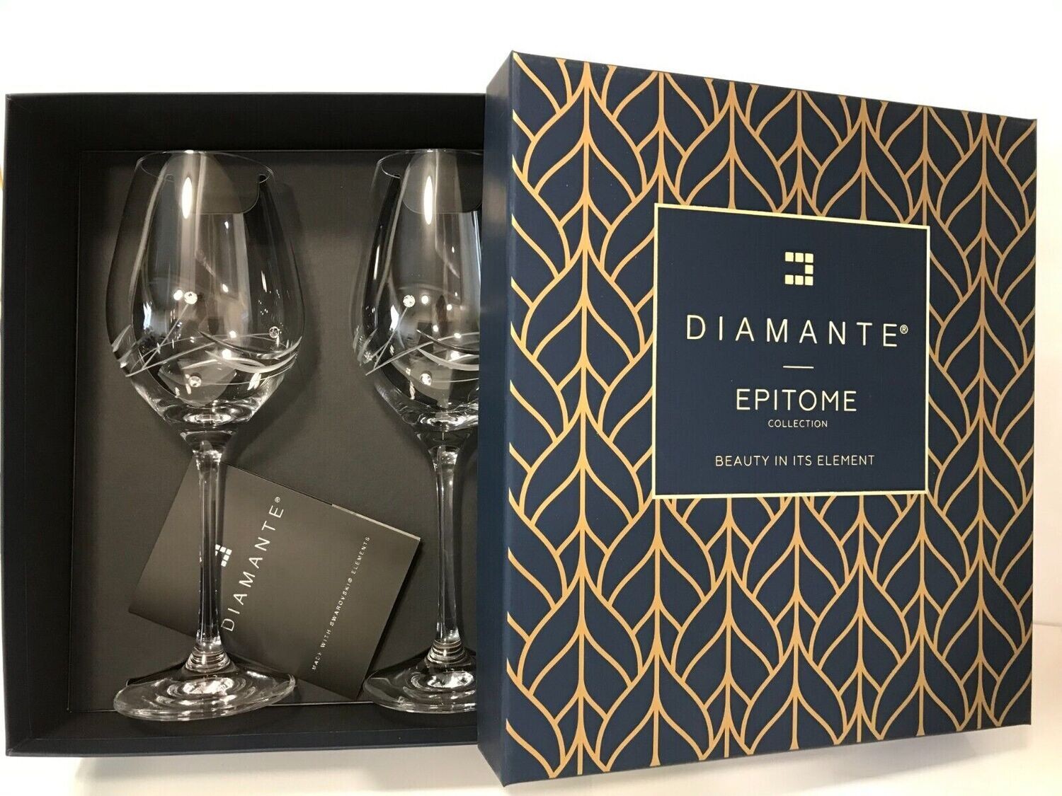 Diamante Epitome Lunar White Wine Set of 2
