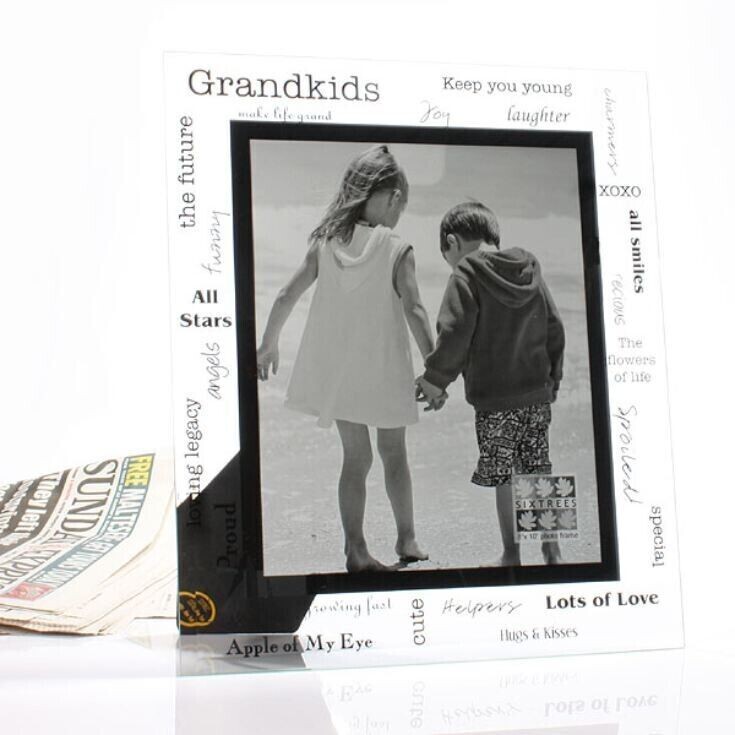 Bevelled Glass and Mirror ‘GRANDKIDS’ Photo Frame 8 X 10"