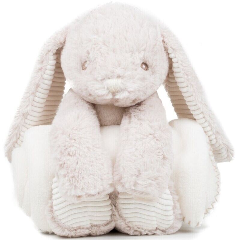 Mumbles Brown Rabbit Soft Plush MM034 - Paw Fastening Around Blanket Hook & Loop
