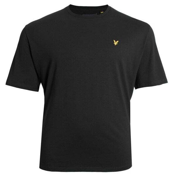 Lyle & Scott King-size Plain Crew Neck T-Shirt Black 3xl