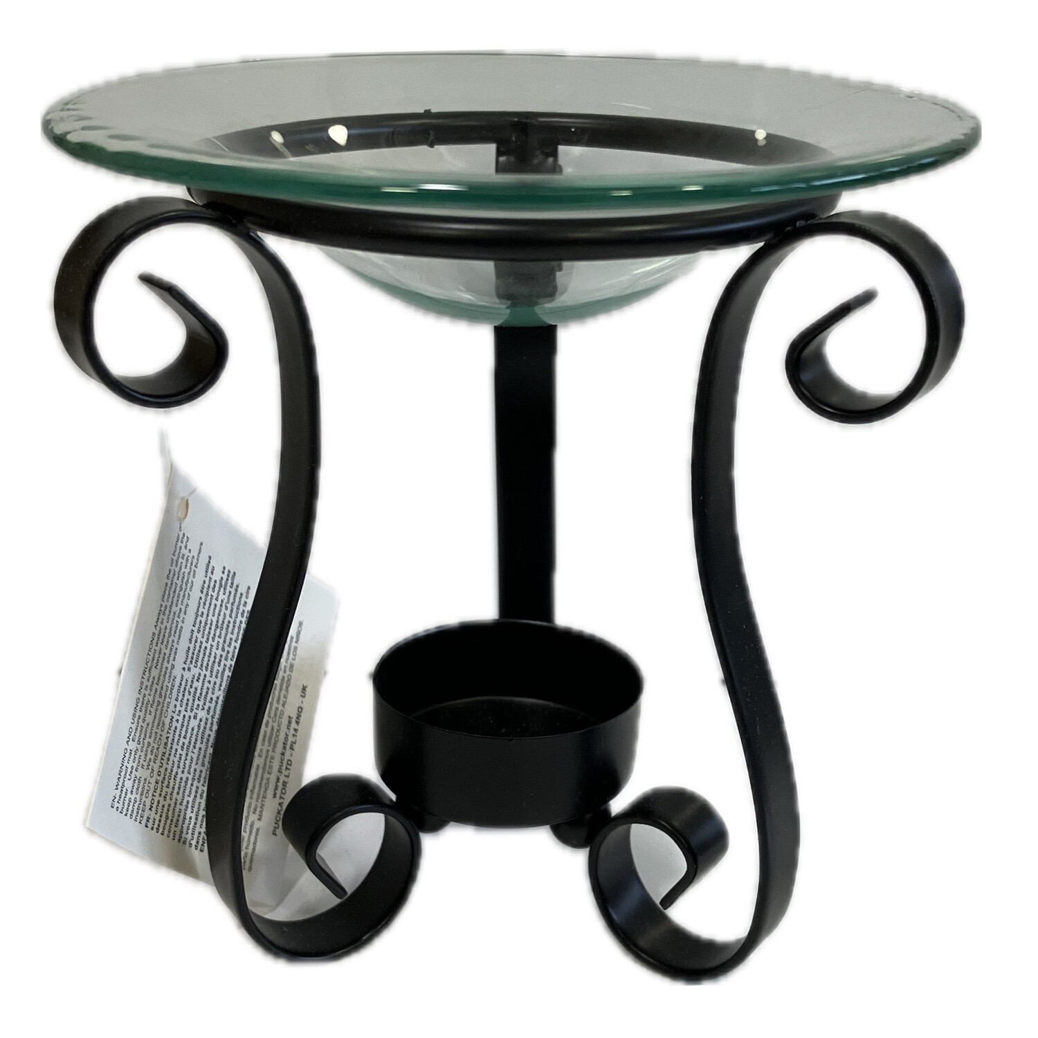 EDEN PUCKATOR Oil Burner Black Stand Warmer Wax Candle Fragrance Holder Aroma Melt