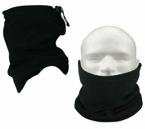 Neck Warmer Winter Snood Thermal Fleece Motorbike Cycling Mask Unisex Black