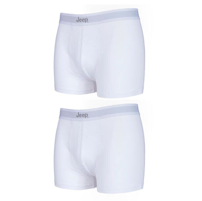 Men's 2 Pack Jeep cotton plain fitted button front trunk Boxer shorts