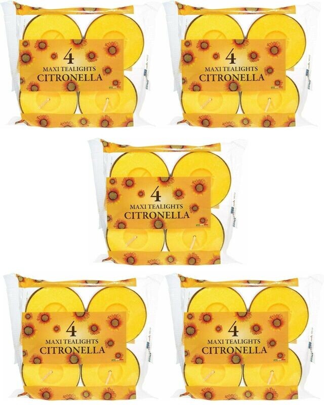 Price's Candles Citronella Scented Tealights | Protects from Unwanted Insects x5 packs