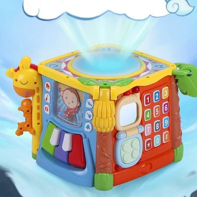 Play and Learn Activity Cube, 5 in 1 Drum Activity Centre Musical Toy