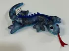 Blue sparkly Lizard Sand Animal Metallic Plush Collectable *EL211
