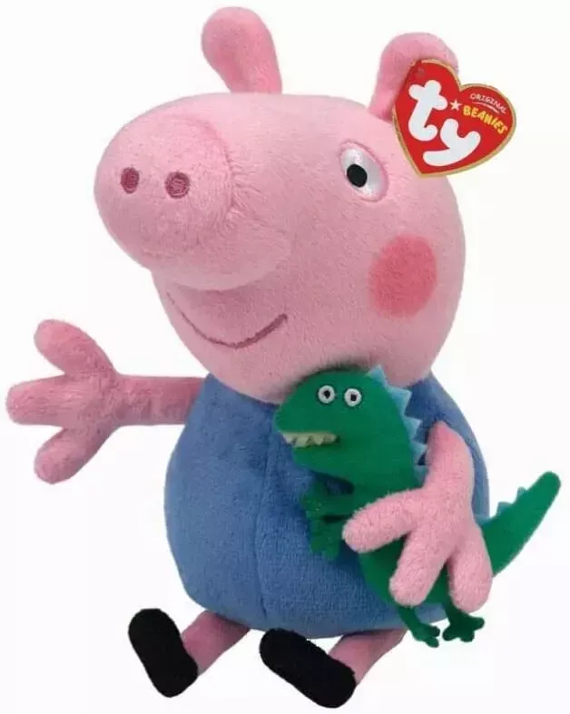 Ty Original Beanie Babies (Peppa Pig) 6" George Pig