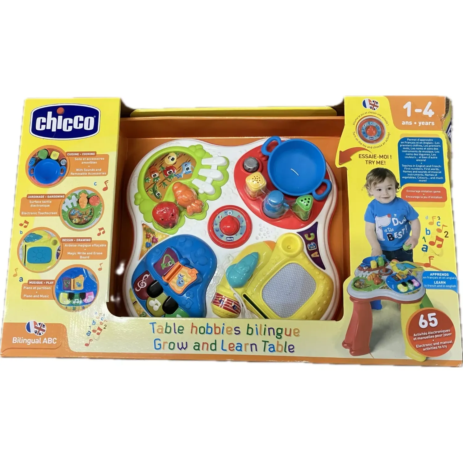 Chicco Grow & learn Baby First Activities Bilingual Electronic Multi-game *DB