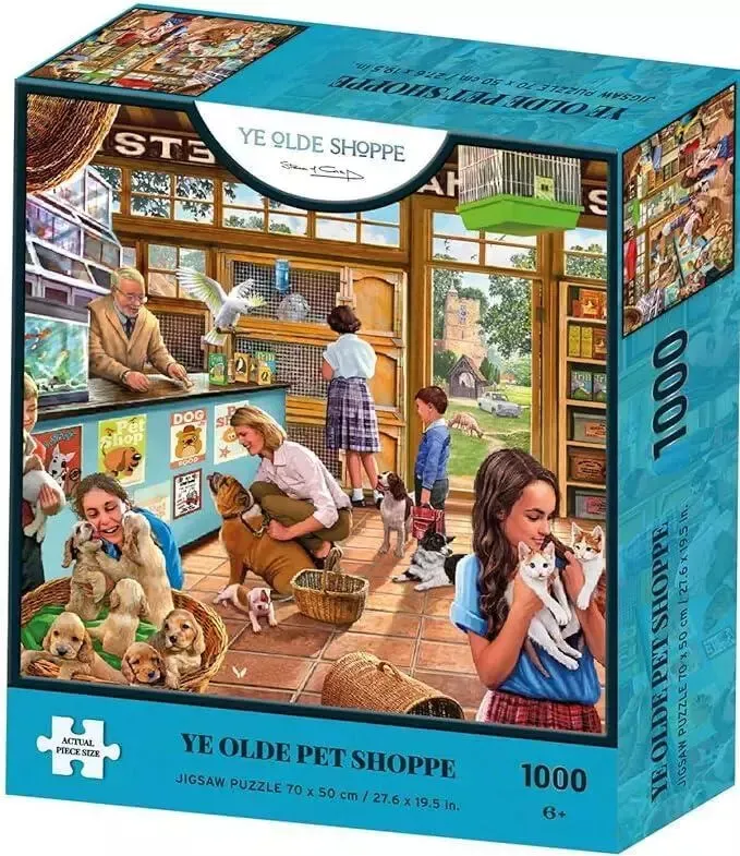 Ye Olde Shoppe 1000 Piece Jigsaw Puzzles Collection "Ye Olde Pet Shoppe" Steve Crisp / kevin walsh