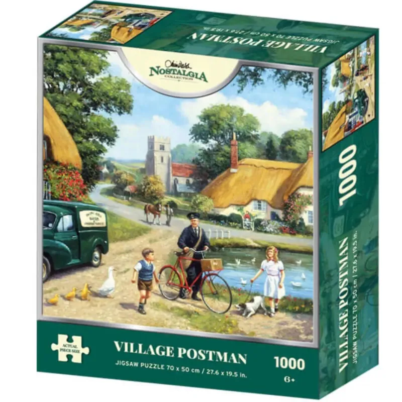 Ye Olde Shoppe 1000 Piece Jigsaw Puzzles Collection "Village Postman" Steve Crisp / kevin walsh