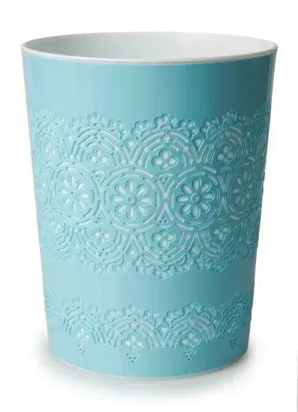 9L FLORA WASTE RUBBISH PAPER BIN OFFICE KITCHEN HOME BEDROOM BLUE