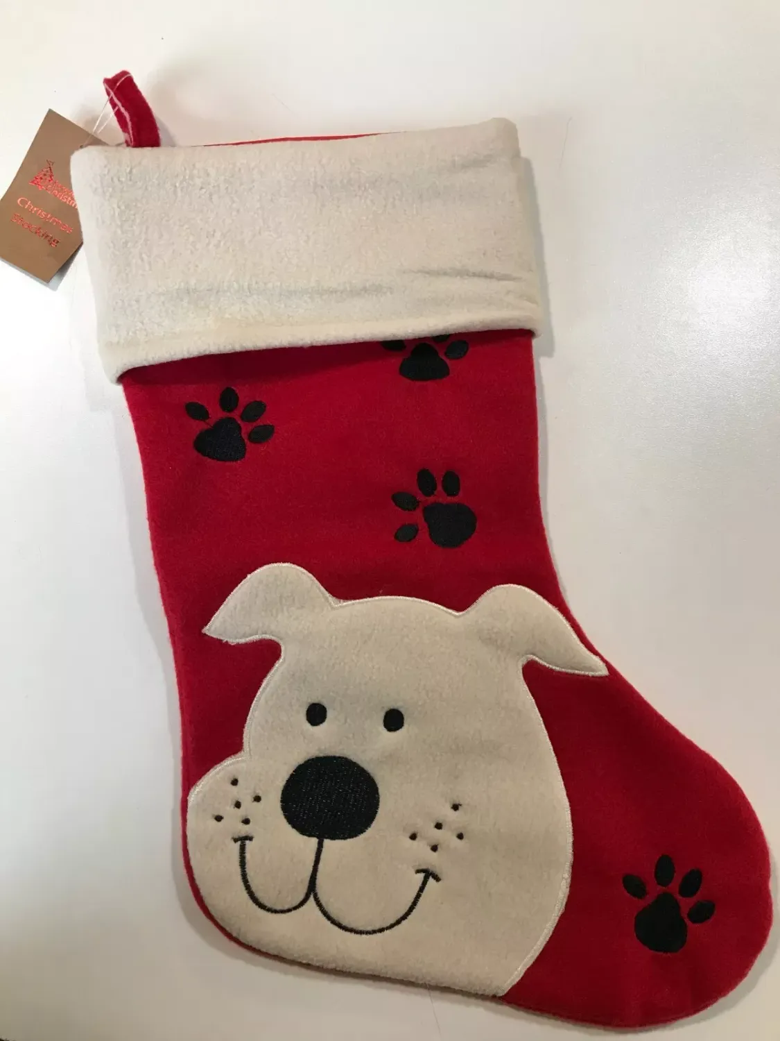 ANIMAL Paw Print Pet Christmas stocking DOG XMAS