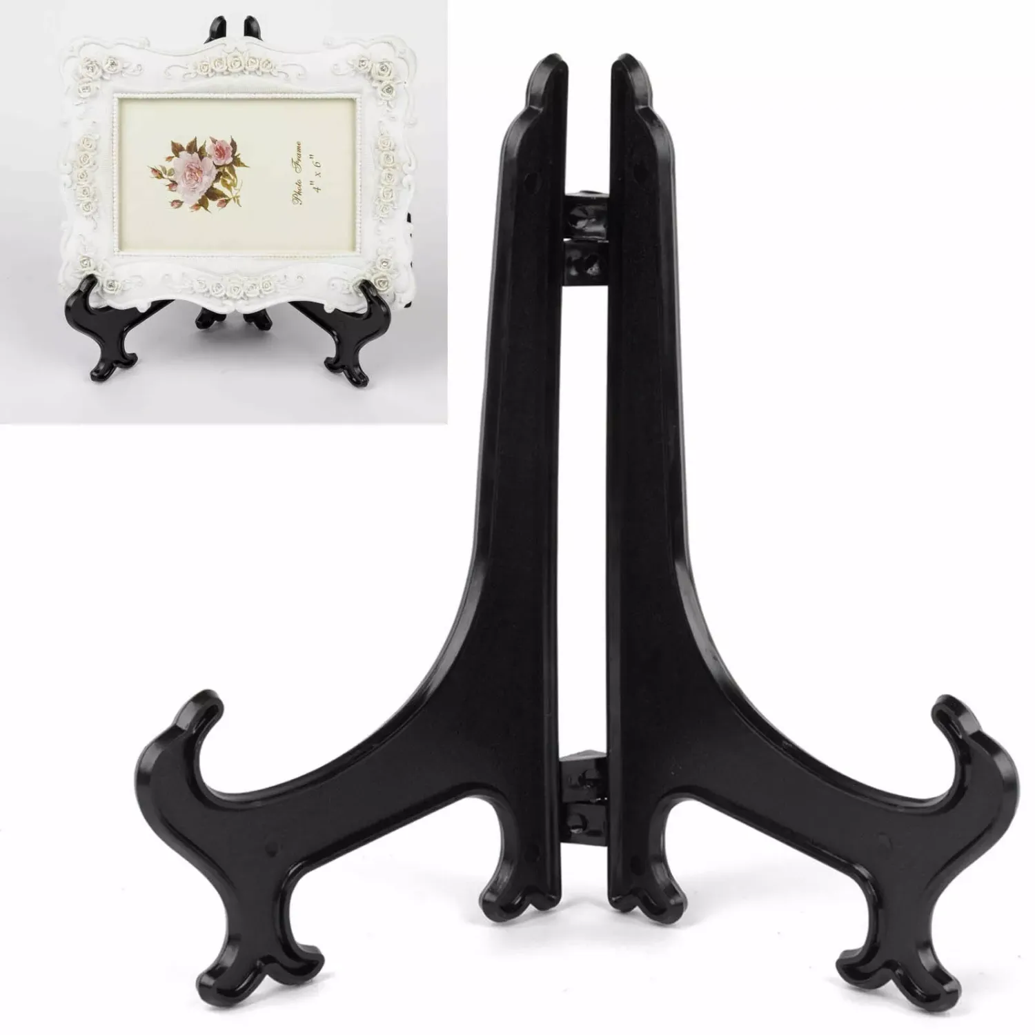 Plastic Display Plate Stands for Picture Frame Photo Plates Holder Racks 5pcs
