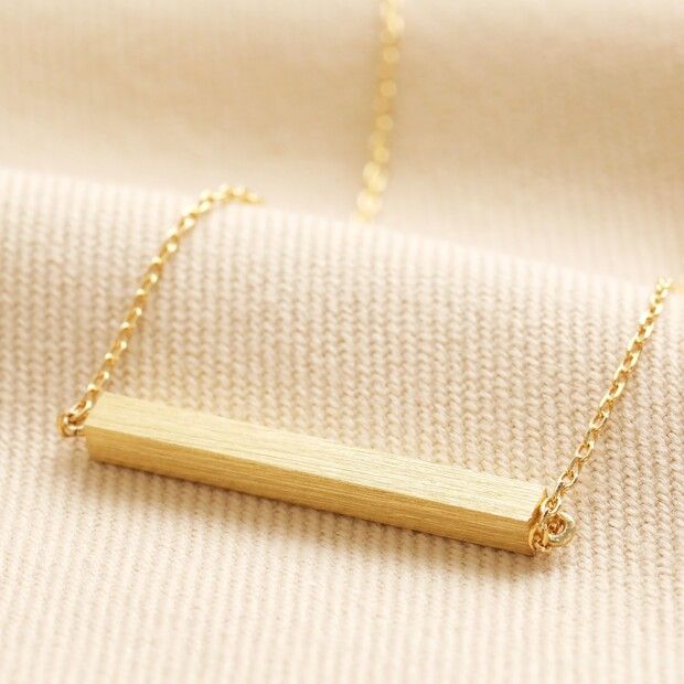 Horizontal Bar Necklace in Gold Lisa Angel