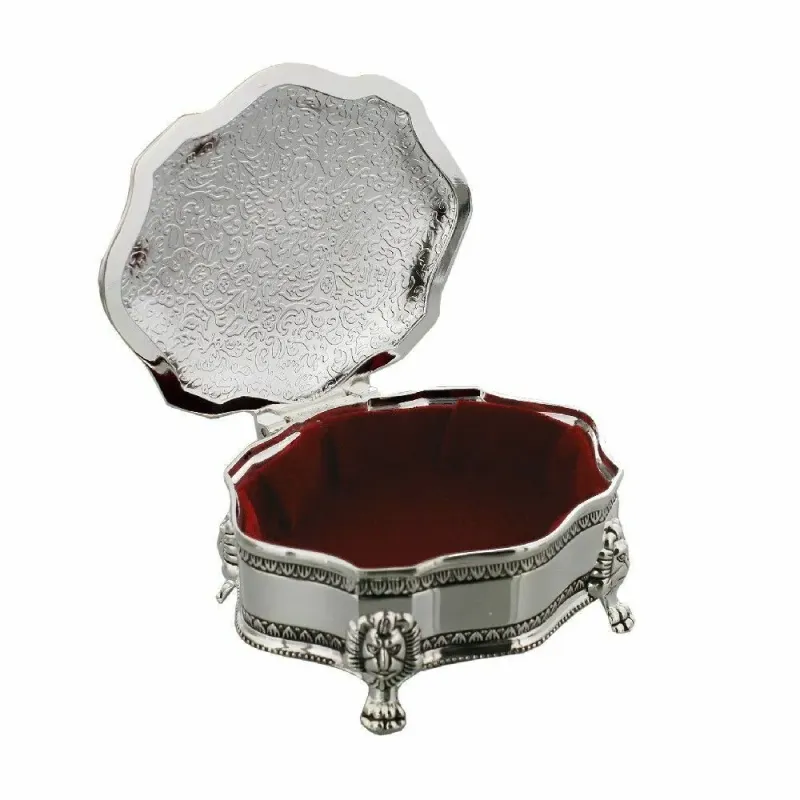 Small Silver-plated Scalloped Edge Trinket Box