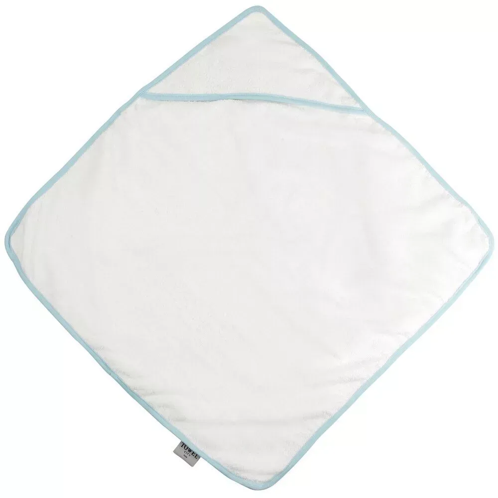 Towel City Babies Hooded Towel - Soft Cotton Baby Bath towel Blue