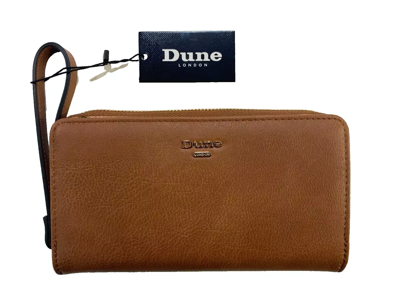 DUNE 351 KRISSYO TAN-SYNTHETIC LARGE WRISTLET PURSE