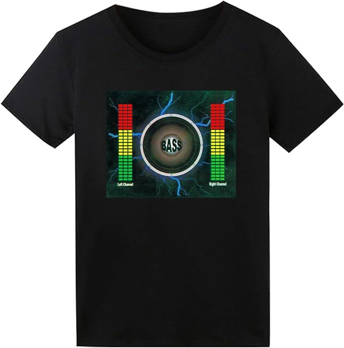 Bass Light up T-shirt Flash wear 3XL