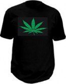 Cannabis Light up T-shirt Flash wear