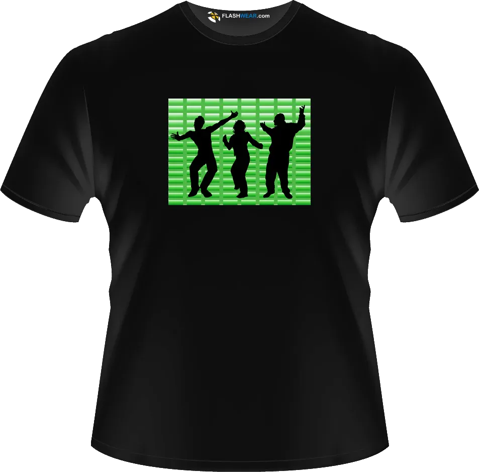 Dancing People Light up T-shirt Flash wear X-Large