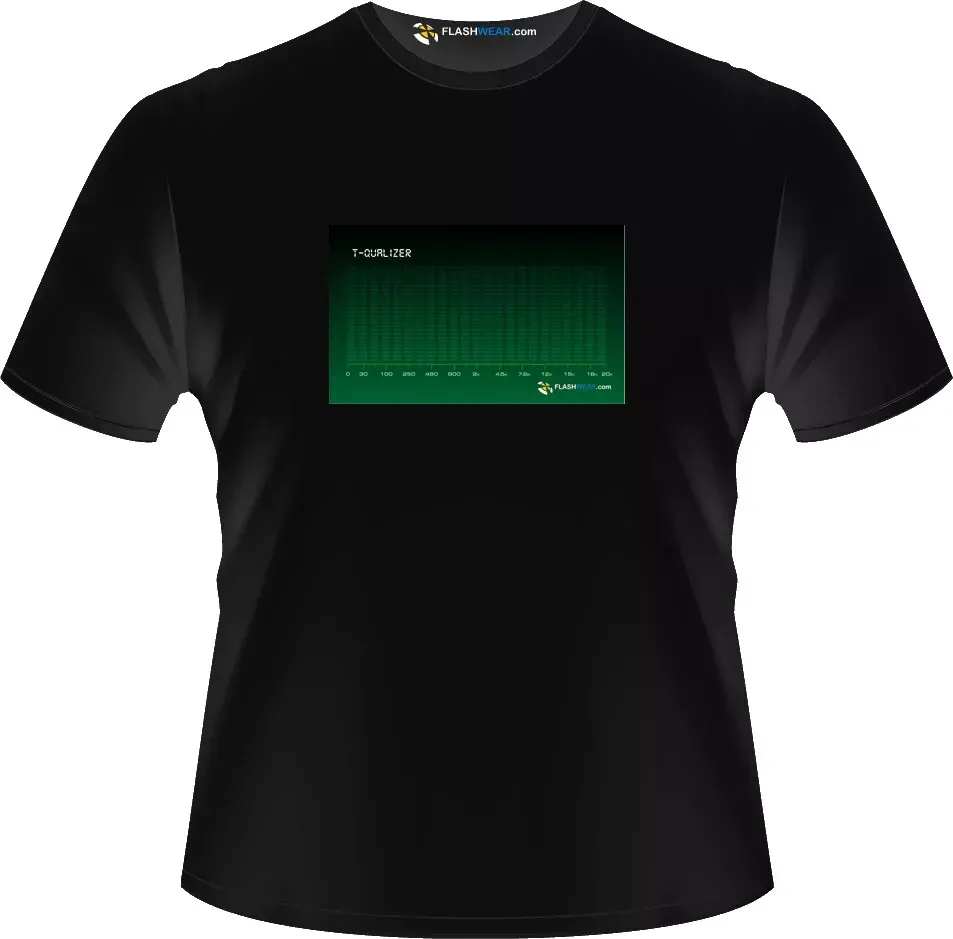 Green Equalizer Light up T-shirt Flash wear